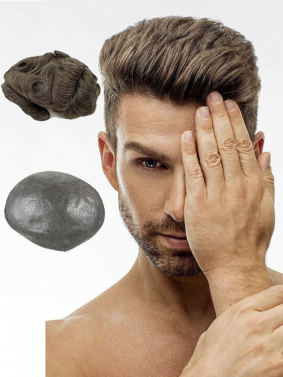 6x8 Inch PU Thin(0.04mm) Skin Hair System HS006