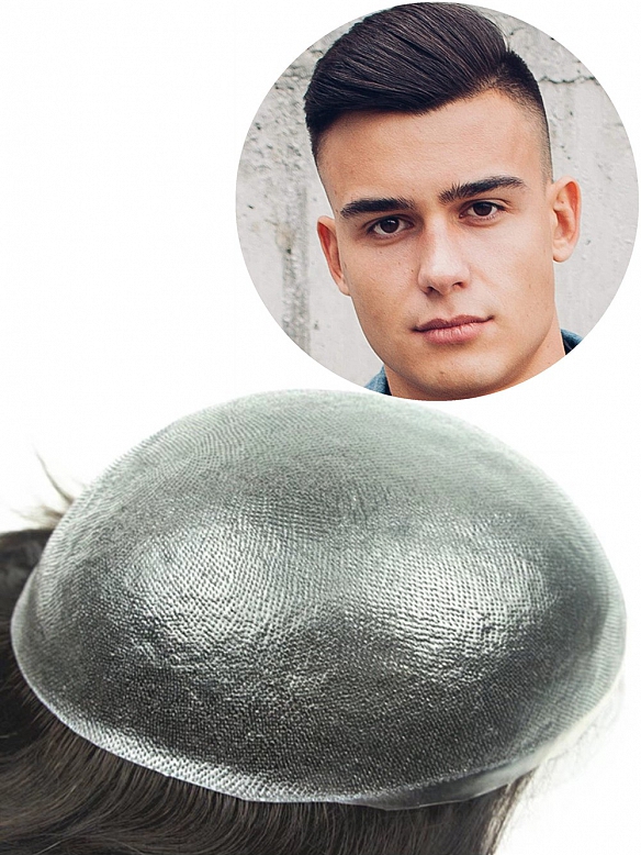 6x6 Inch PU Thin(0.1mm) Skin Hair System HS015