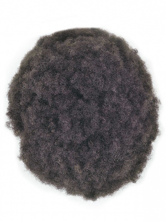 7x10 Inch Afro Curl Fine Mono With PU Perimeter Hair System AC003