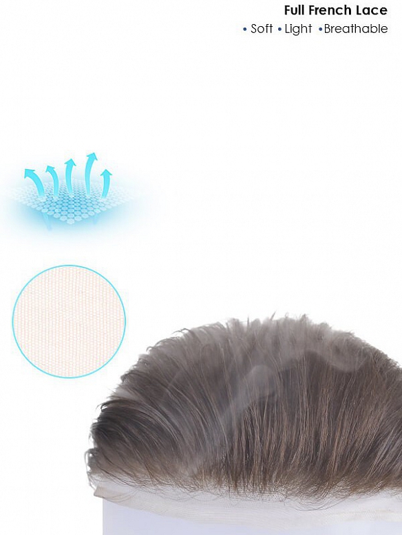 8X10 Inch French Lace Hair System FLS001