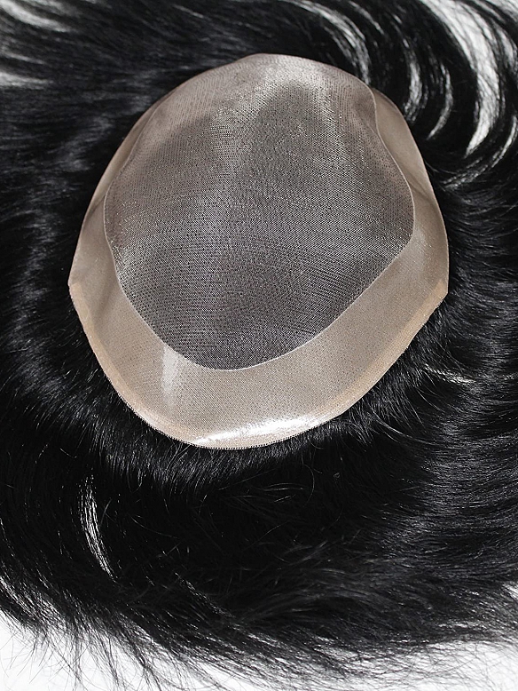 Custom made Mono Lace with PU Hair System CH001