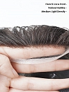 7X8 Inch Super thin skin base with French lace front Hair System MH014